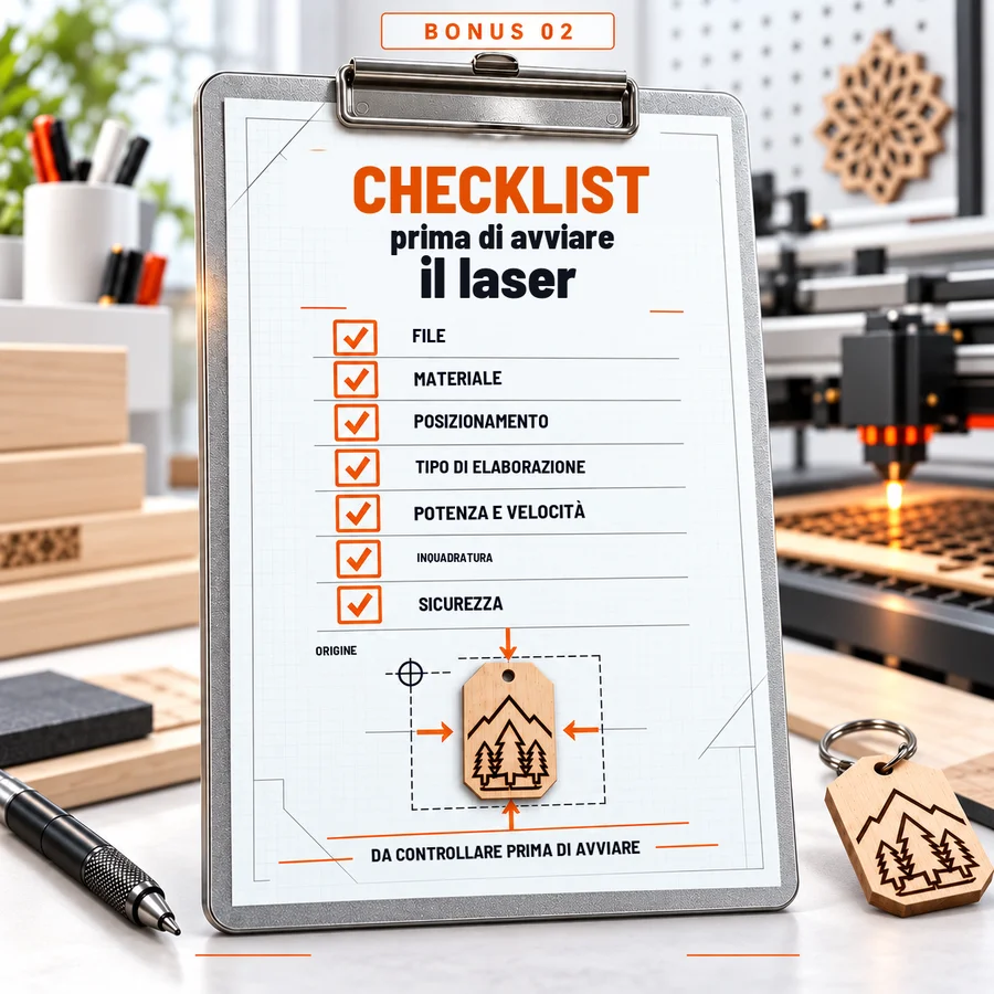 Bonus 2: Checklist prima di avviare il laser
