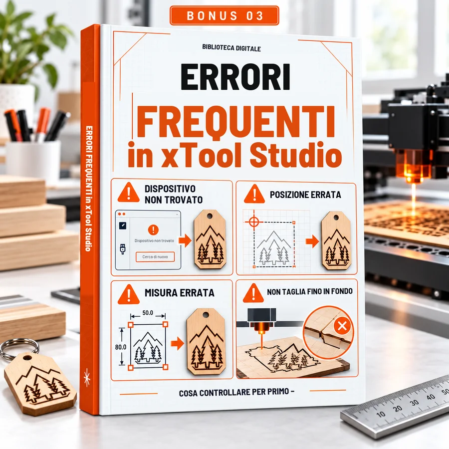 Bonus 3: Errori frequenti in xTool Studio